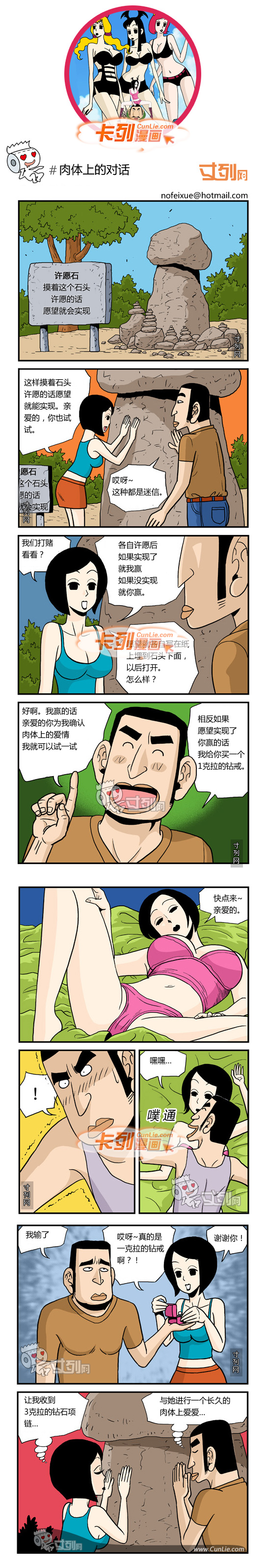 卡列漫画肉体上的对话